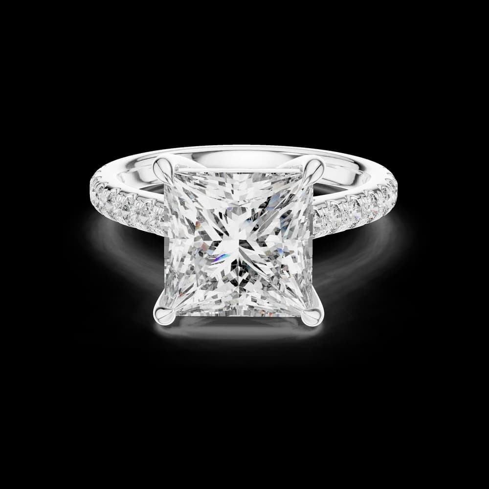 Sunset Burst Lab Grown Diamond Halo Ring - Image 2 Sunset Burst Lab Grown Diamond Halo Ring, view 2 of 5