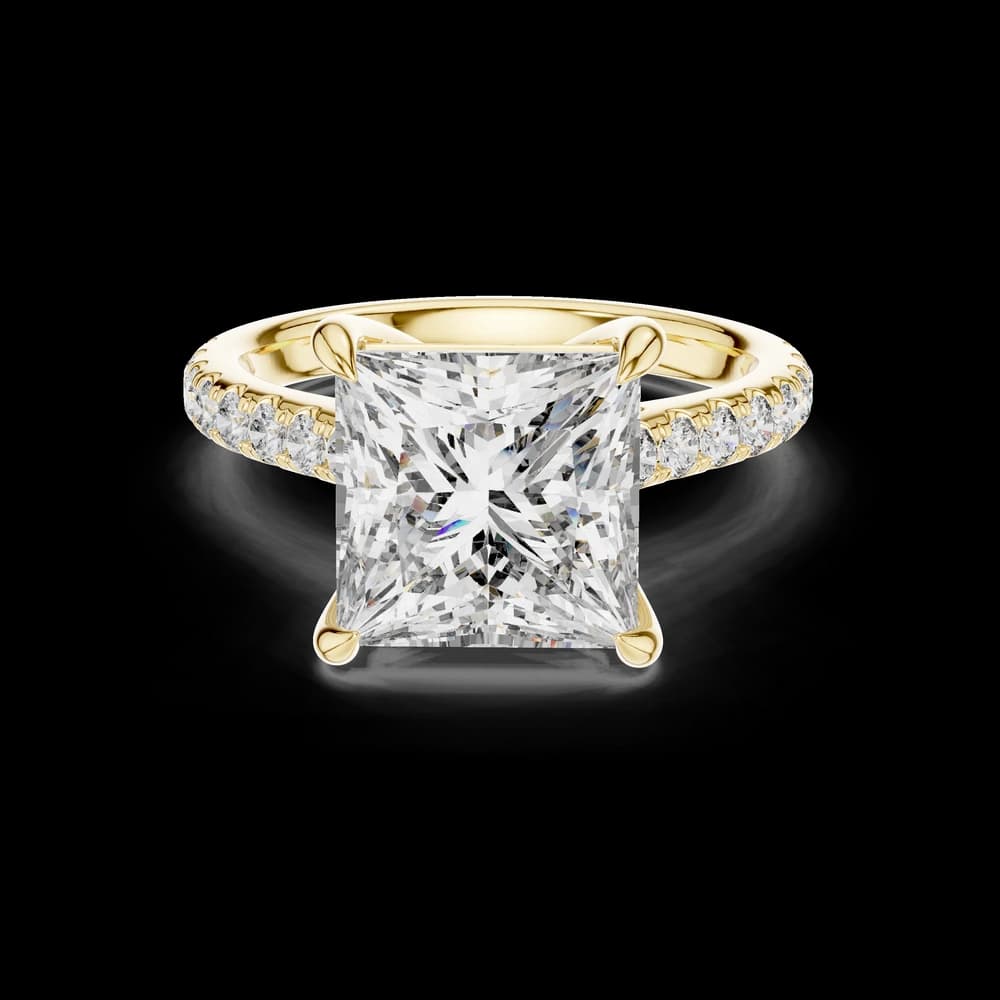 Sunset Burst Lab Grown Diamond Halo Ring - Image 3 Sunset Burst Lab Grown Diamond Halo Ring, view 3 of 5
