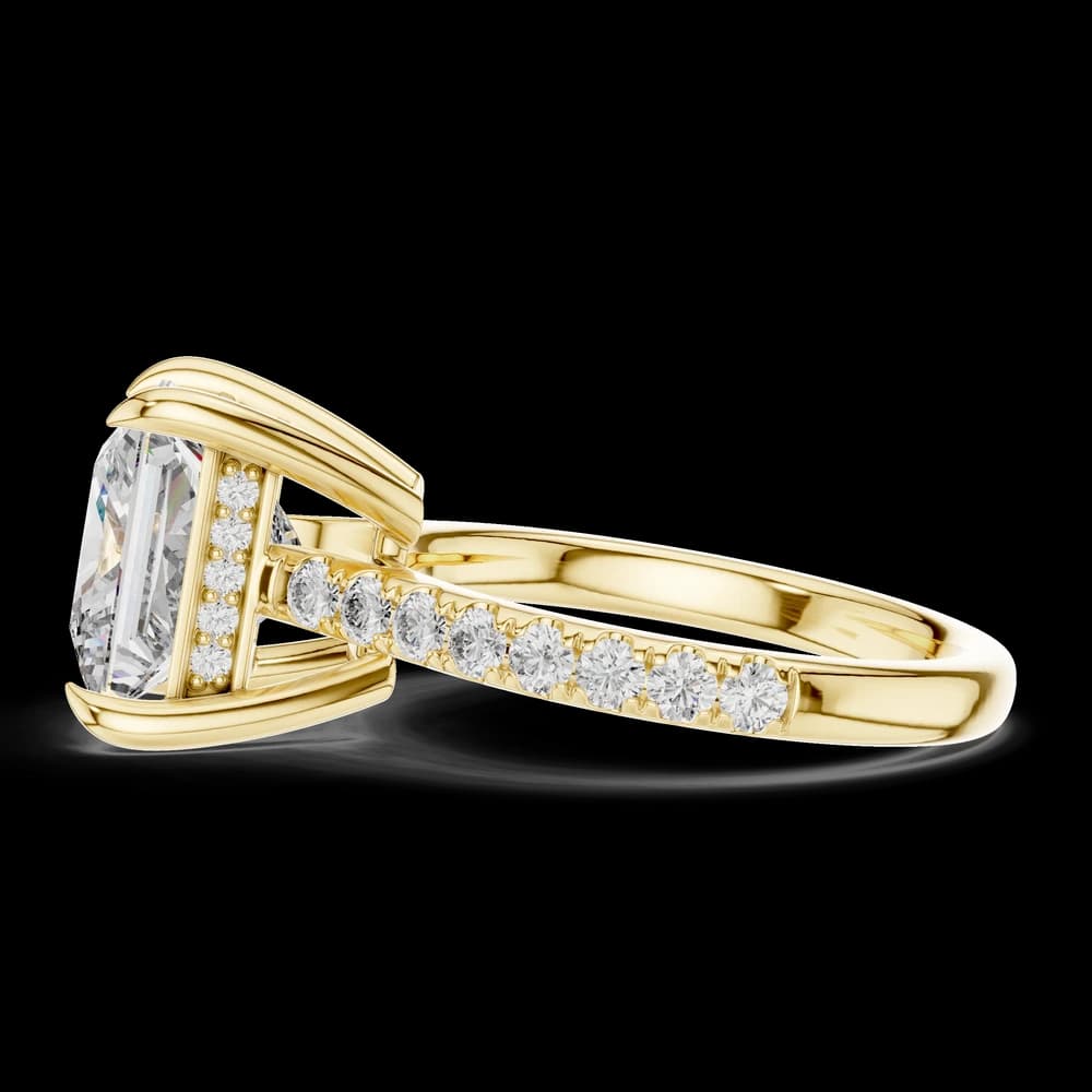 Sunset Burst Lab Grown Diamond Halo Ring - Image 5 Sunset Burst Lab Grown Diamond Halo Ring, view 5 of 5