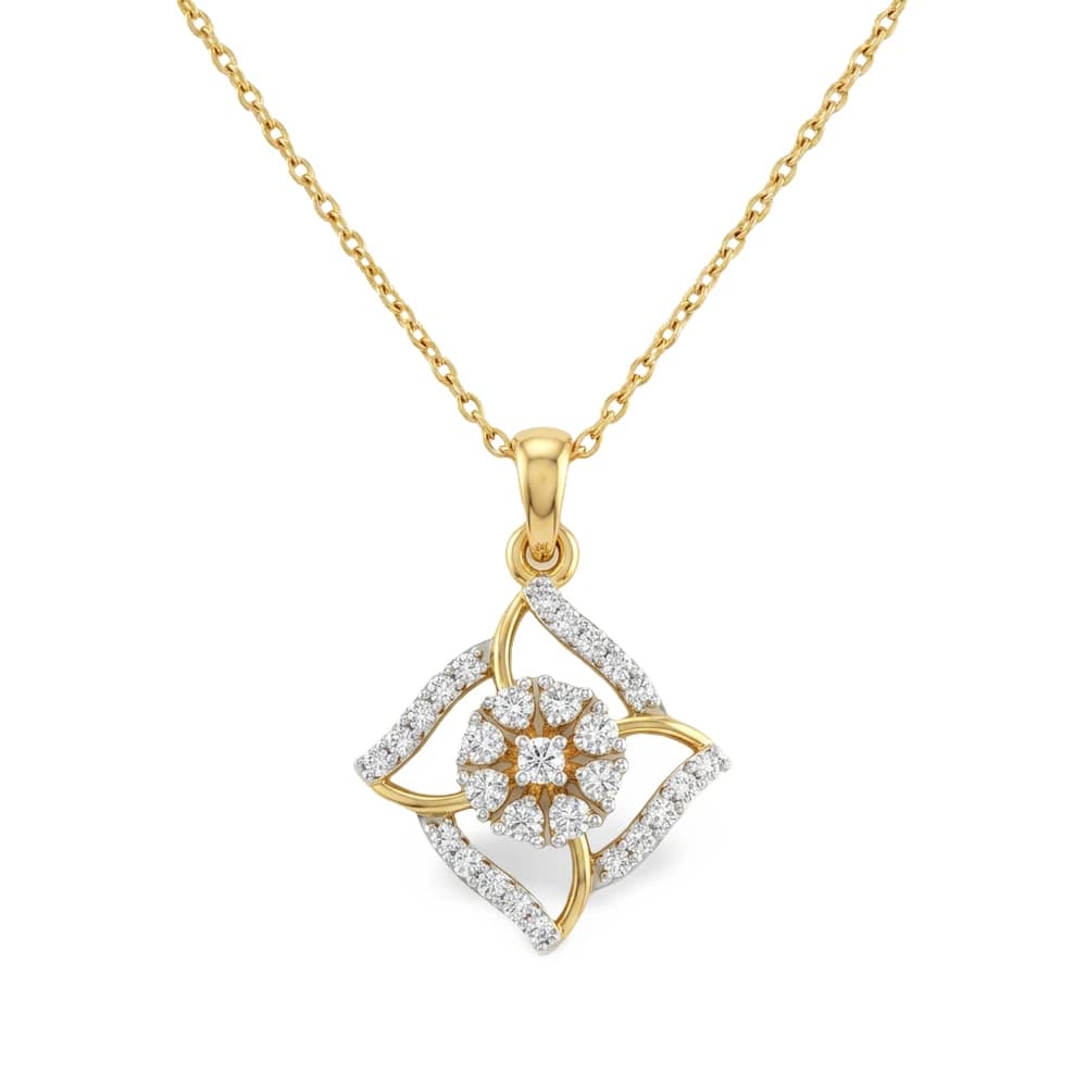 Superb Interlocking Rings Lab Grown Diamond Pendant - Image 1 Superb Interlocking Rings Lab Grown Diamond Pendant, view 1 of 5