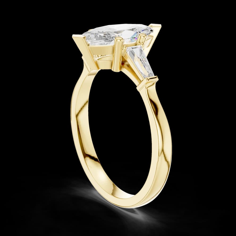 Marquise Stone Baguette Lab Grown Diamond Ring - Image 4 Marquise Stone Baguette Lab Grown Diamond Ring, view 4 of 6