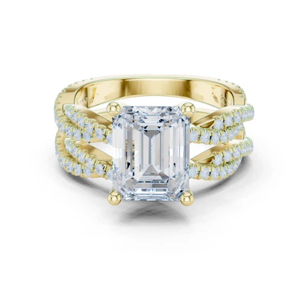 Sweet Clover Lab Grown Diamond V Shaped Ring - Image 2 Sweet Clover Lab Grown Diamond V Shaped Ring, view 2 of 8