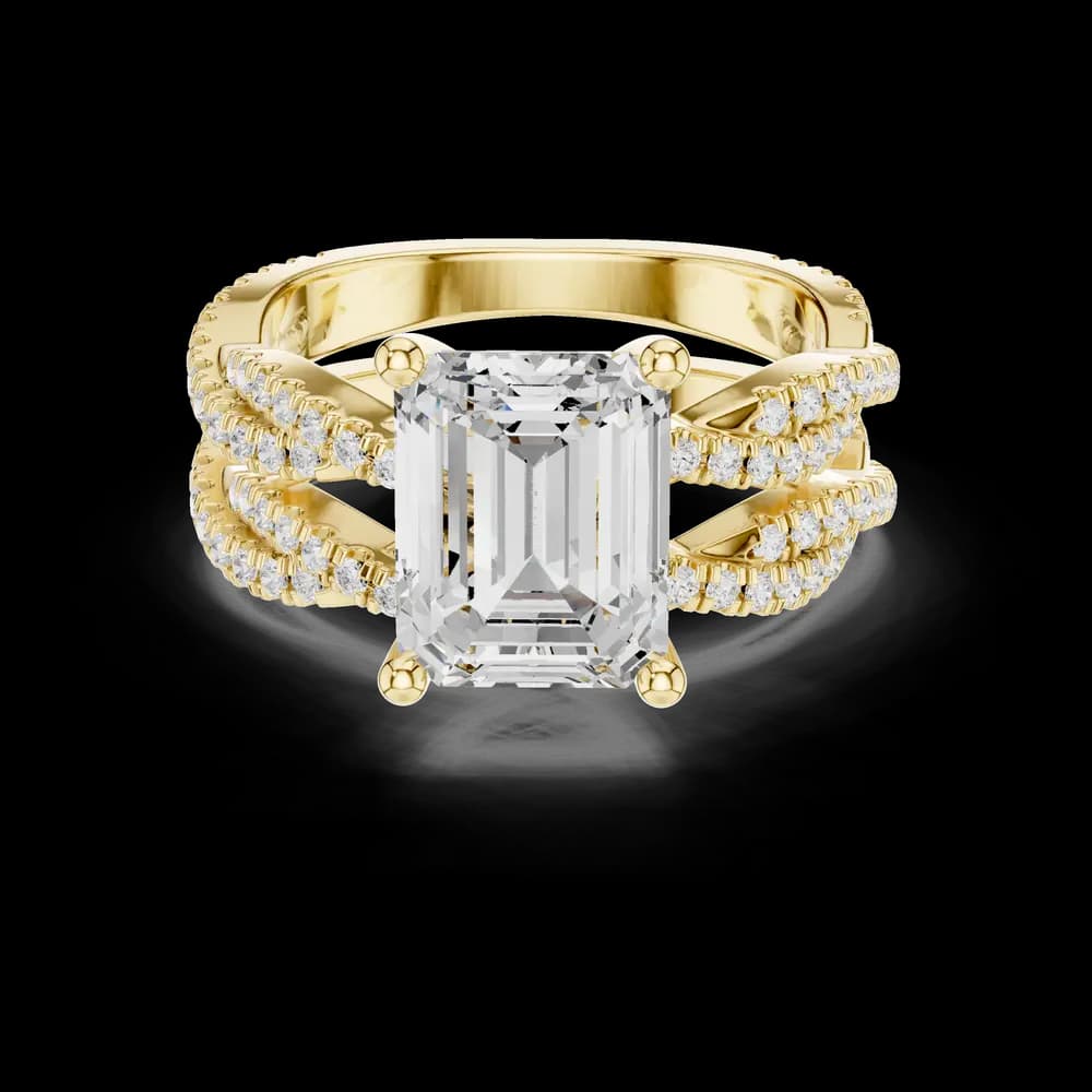 Sweet Clover Lab Grown Diamond V Shaped Ring - Image 5 Sweet Clover Lab Grown Diamond V Shaped Ring, view 5 of 8