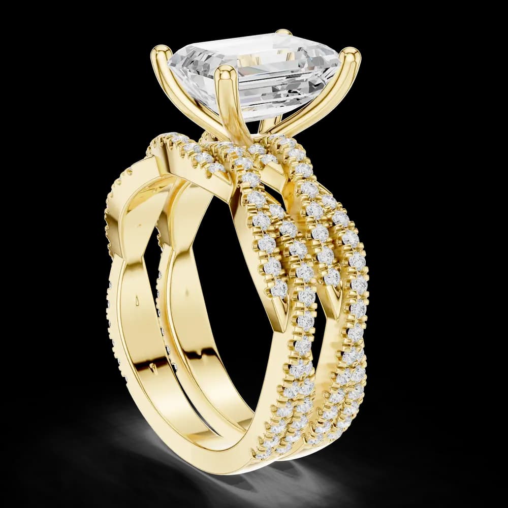 Sweet Clover Lab Grown Diamond V Shaped Ring - Image 6 Sweet Clover Lab Grown Diamond V Shaped Ring, view 6 of 8