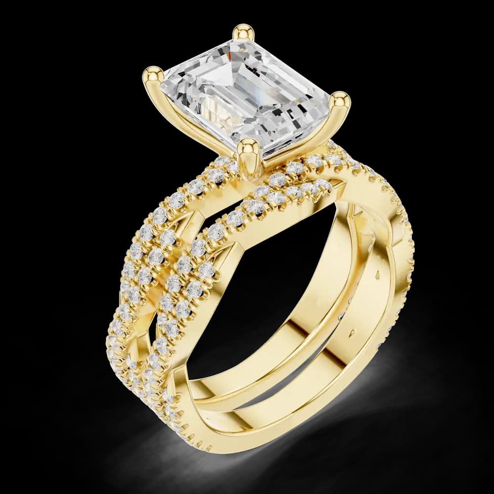 Sweet Clover Lab Grown Diamond V Shaped Ring - Image 7 Sweet Clover Lab Grown Diamond V Shaped Ring, view 7 of 8