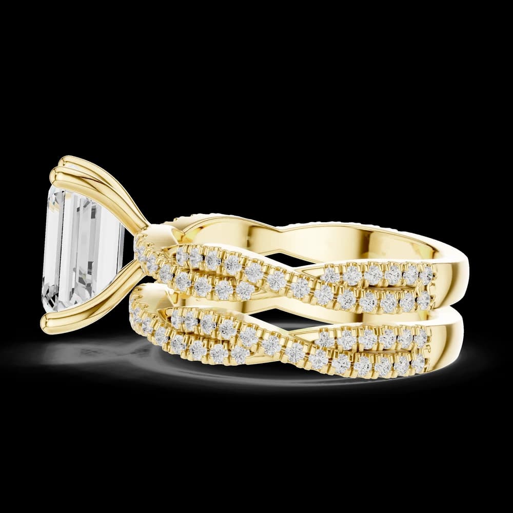 Sweet Clover Lab Grown Diamond V Shaped Ring - Image 8 Sweet Clover Lab Grown Diamond V Shaped Ring, view 8 of 8