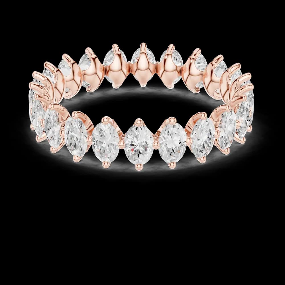 Oval Cut Prong Set Eternity Band - Image 1 Oval Cut Prong Set Eternity Band, view 1 of 6