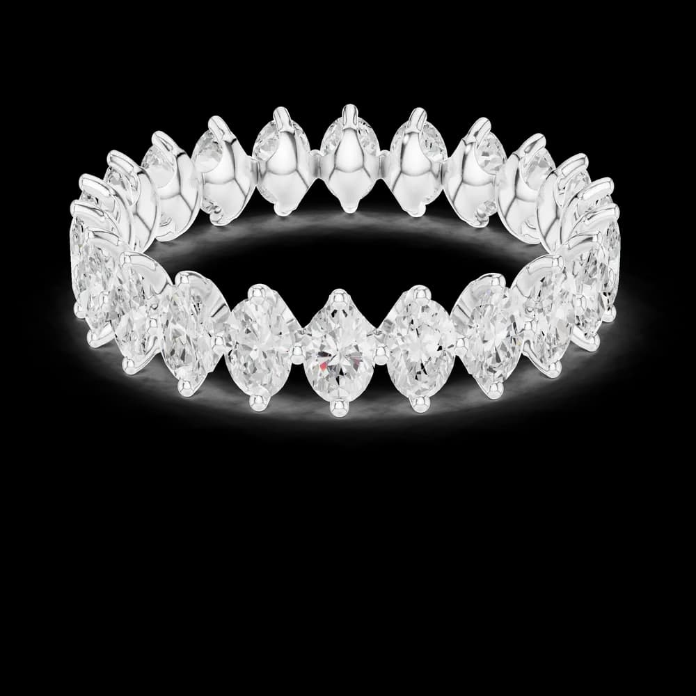 Oval Cut Prong Set Eternity Band - Image 2 Oval Cut Prong Set Eternity Band, view 2 of 6