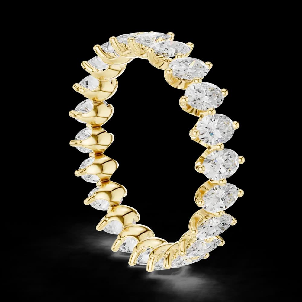Oval Cut Prong Set Eternity Band - Image 4 Oval Cut Prong Set Eternity Band, view 4 of 6