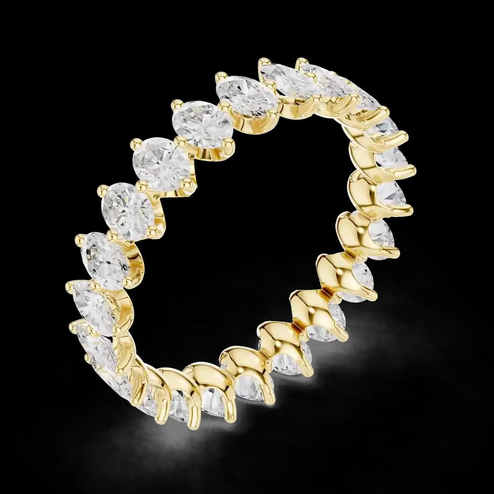 Oval Cut Prong Set Eternity Band - Image 5 Oval Cut Prong Set Eternity Band, view 5 of 6
