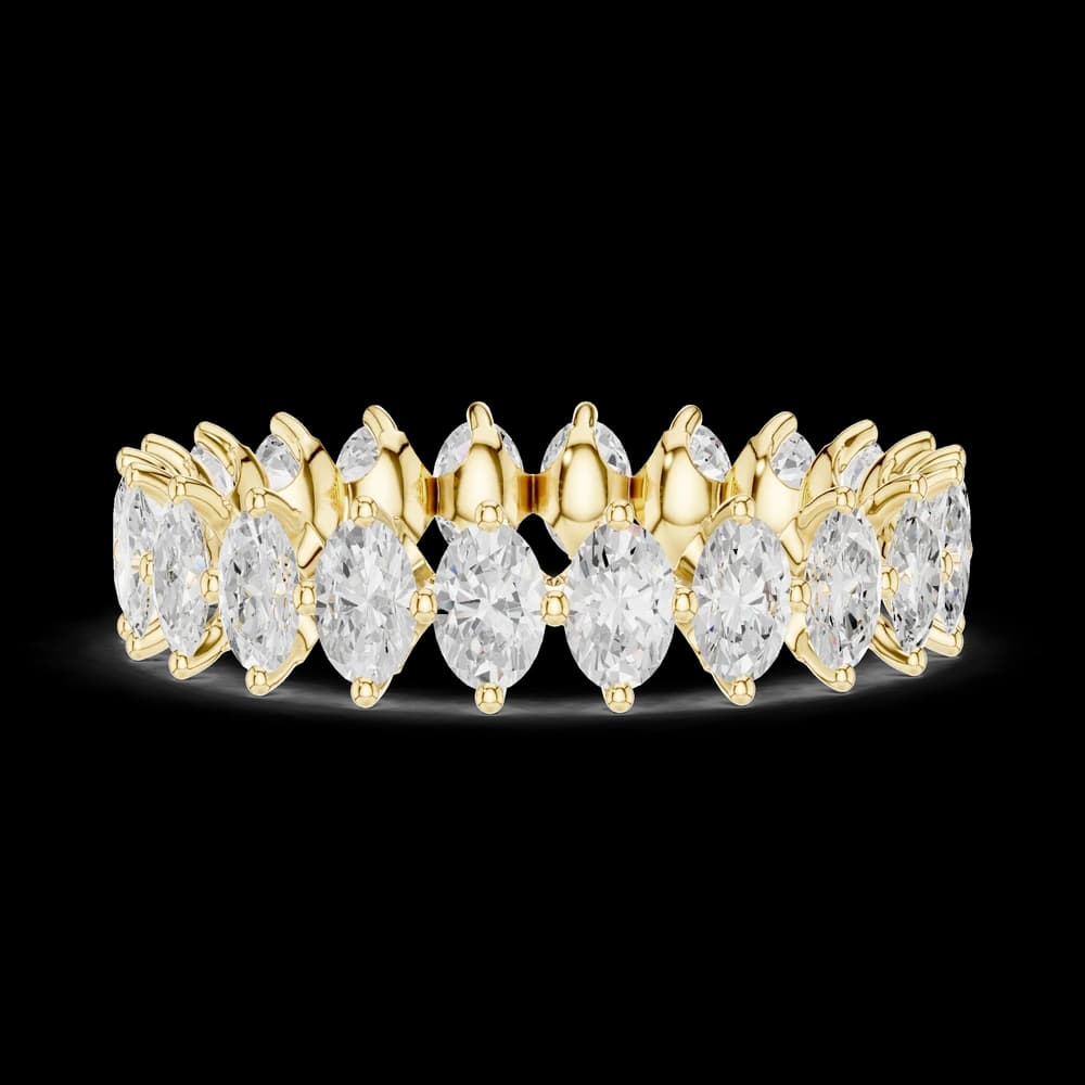 Oval Cut Prong Set Eternity Band - Image 6 Oval Cut Prong Set Eternity Band, view 6 of 6