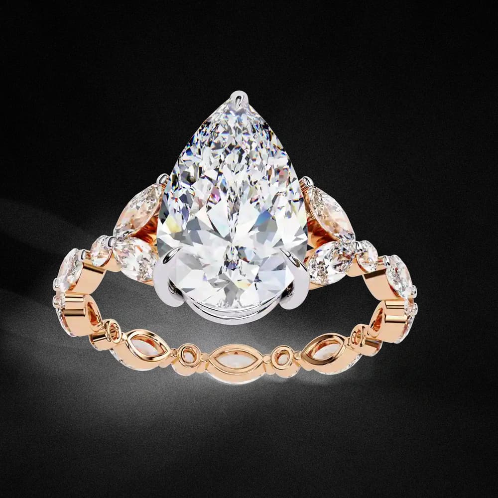 Tacori Designer Pear Lab Grown Diamond Ring - Image 3 Tacori Designer Pear Lab Grown Diamond Ring, view 3 of 13