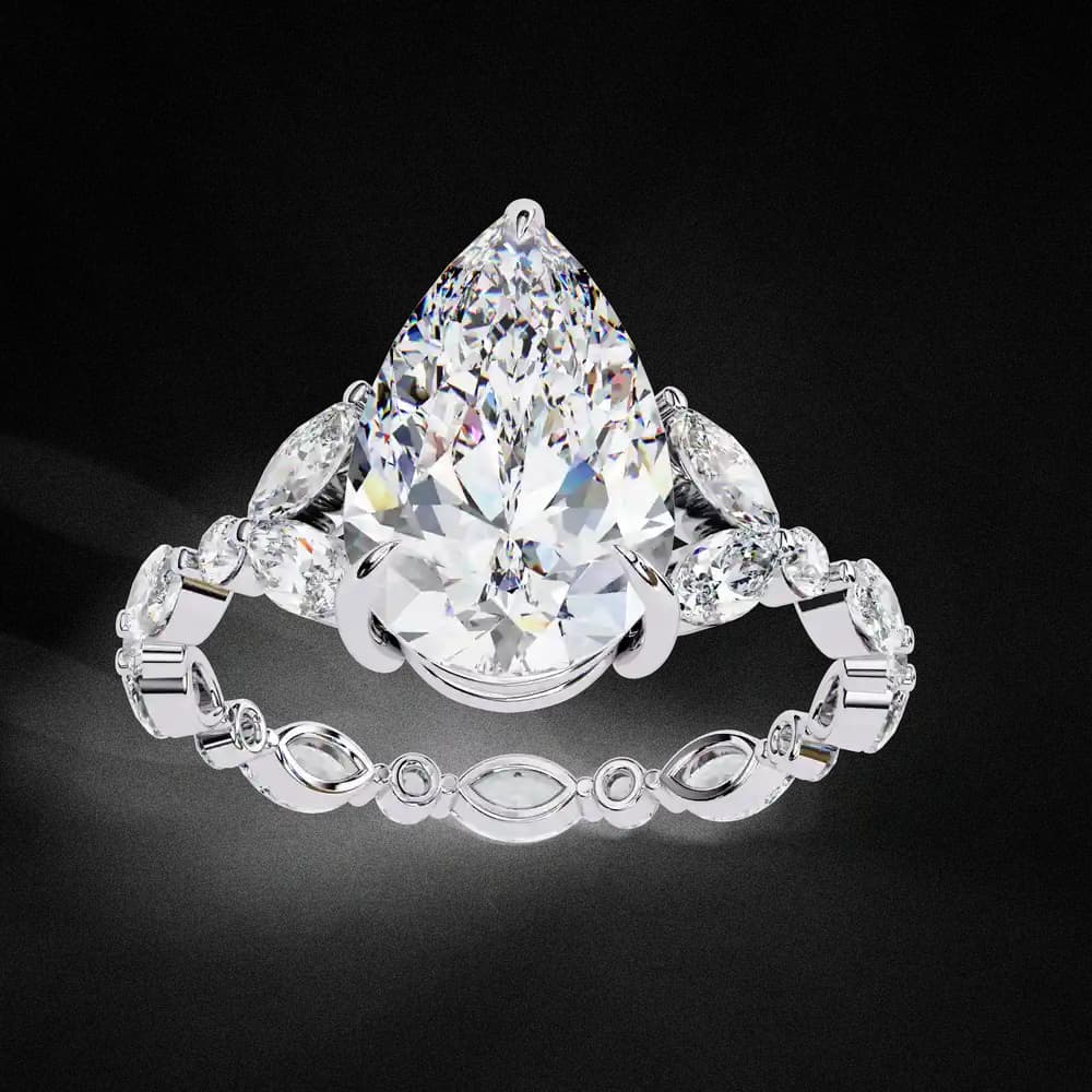 Tacori Designer Pear Lab Grown Diamond Ring - Image 9 Tacori Designer Pear Lab Grown Diamond Ring, view 9 of 13