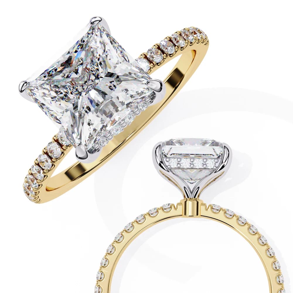 Tacori Princess Cut Solitaire Lab Grown Diamond Ring - Image 3 Tacori Princess Cut Solitaire Lab Grown Diamond Ring, view 3 of 10