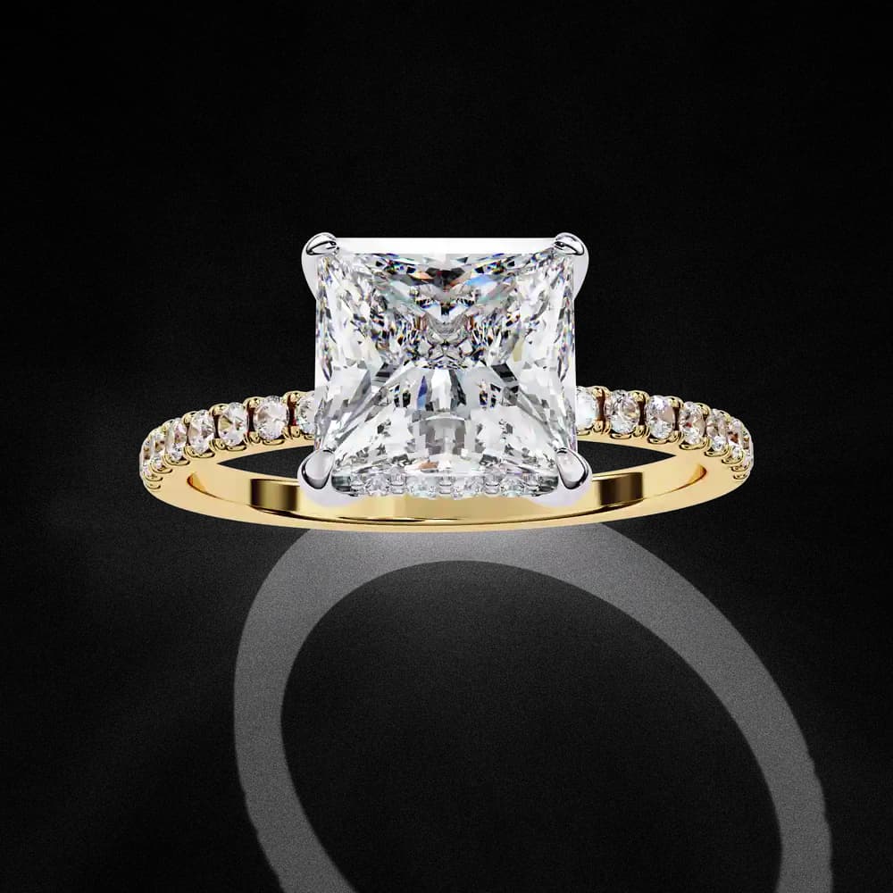 Tacori Princess Cut Solitaire Lab Grown Diamond Ring - Image 4 Tacori Princess Cut Solitaire Lab Grown Diamond Ring, view 4 of 10