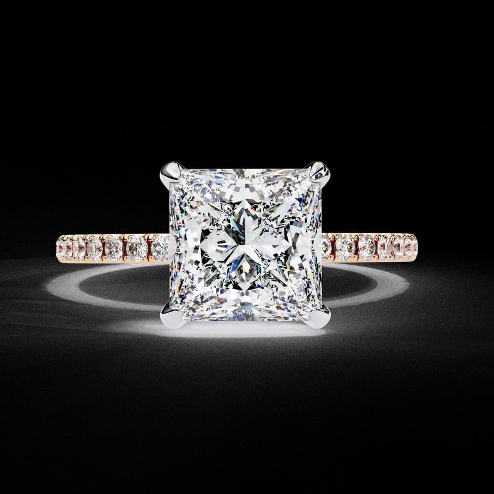 Tacori Princess Cut Solitaire Lab Grown Diamond Ring - Image 5 Tacori Princess Cut Solitaire Lab Grown Diamond Ring, view 5 of 10