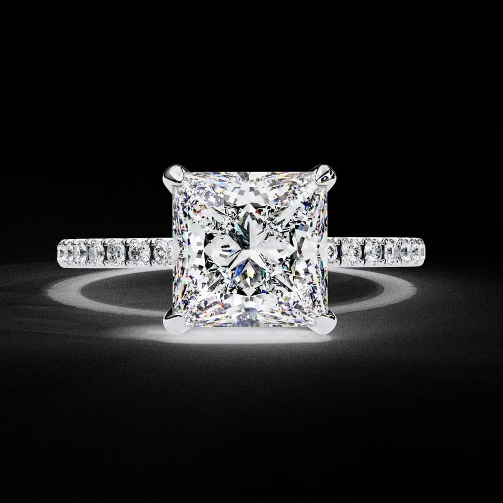 Tacori Princess Cut Solitaire Lab Grown Diamond Ring - Image 7 Tacori Princess Cut Solitaire Lab Grown Diamond Ring, view 7 of 10
