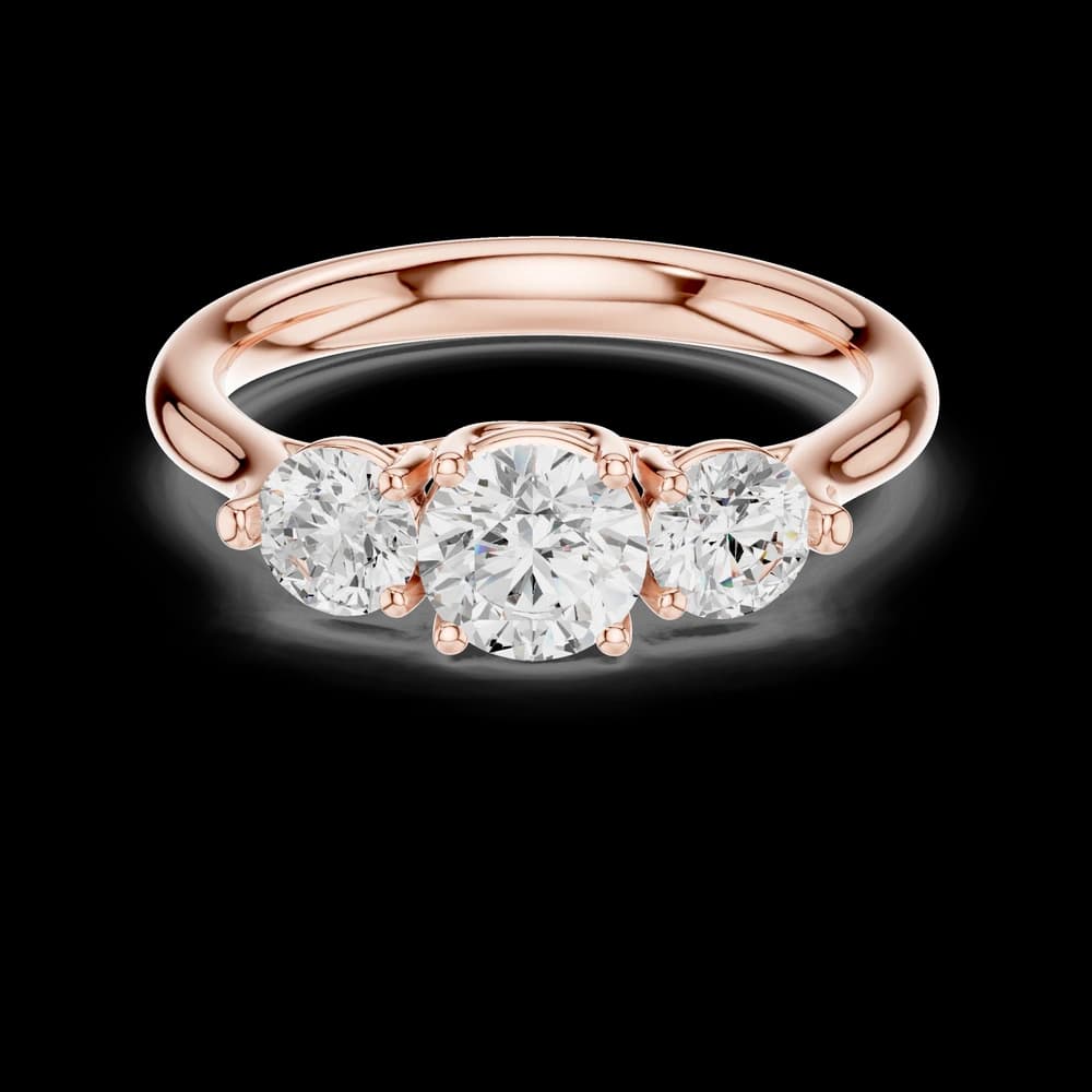 Round Three Stone Setting Ring - Image 1 Round Three Stone Setting Ring, view 1 of 6