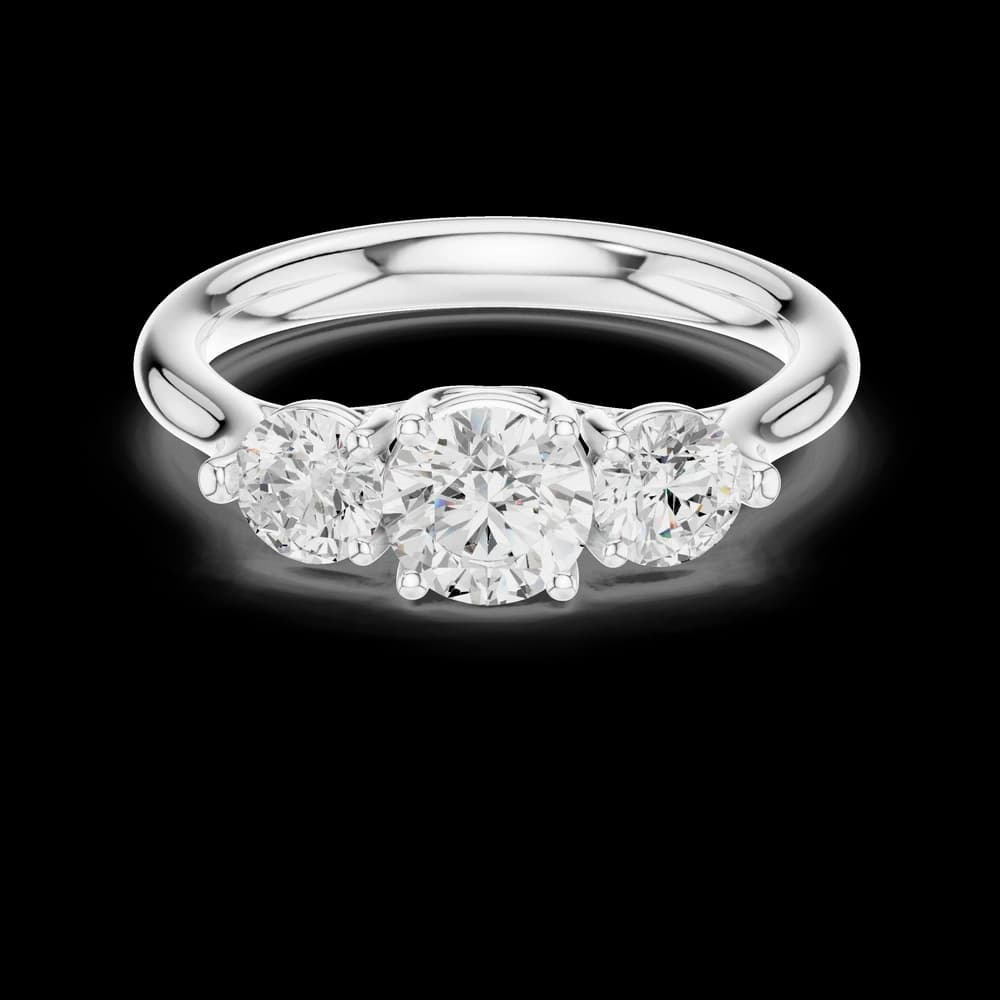 Round Three Stone Setting Ring - Image 2 Round Three Stone Setting Ring, view 2 of 6
