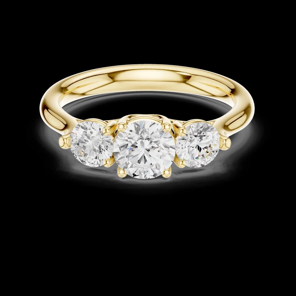 Round Three Stone Setting Ring - Image 3 Round Three Stone Setting Ring, view 3 of 6