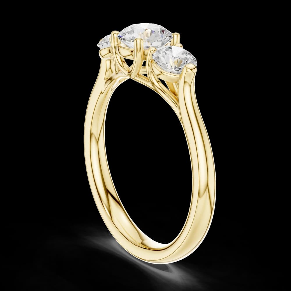 Round Three Stone Setting Ring - Image 4 Round Three Stone Setting Ring, view 4 of 6