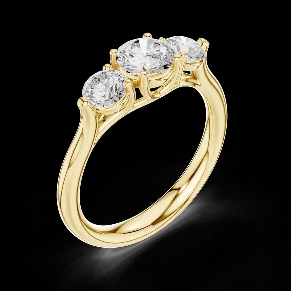 Round Three Stone Setting Ring - Image 5 Round Three Stone Setting Ring, view 5 of 6