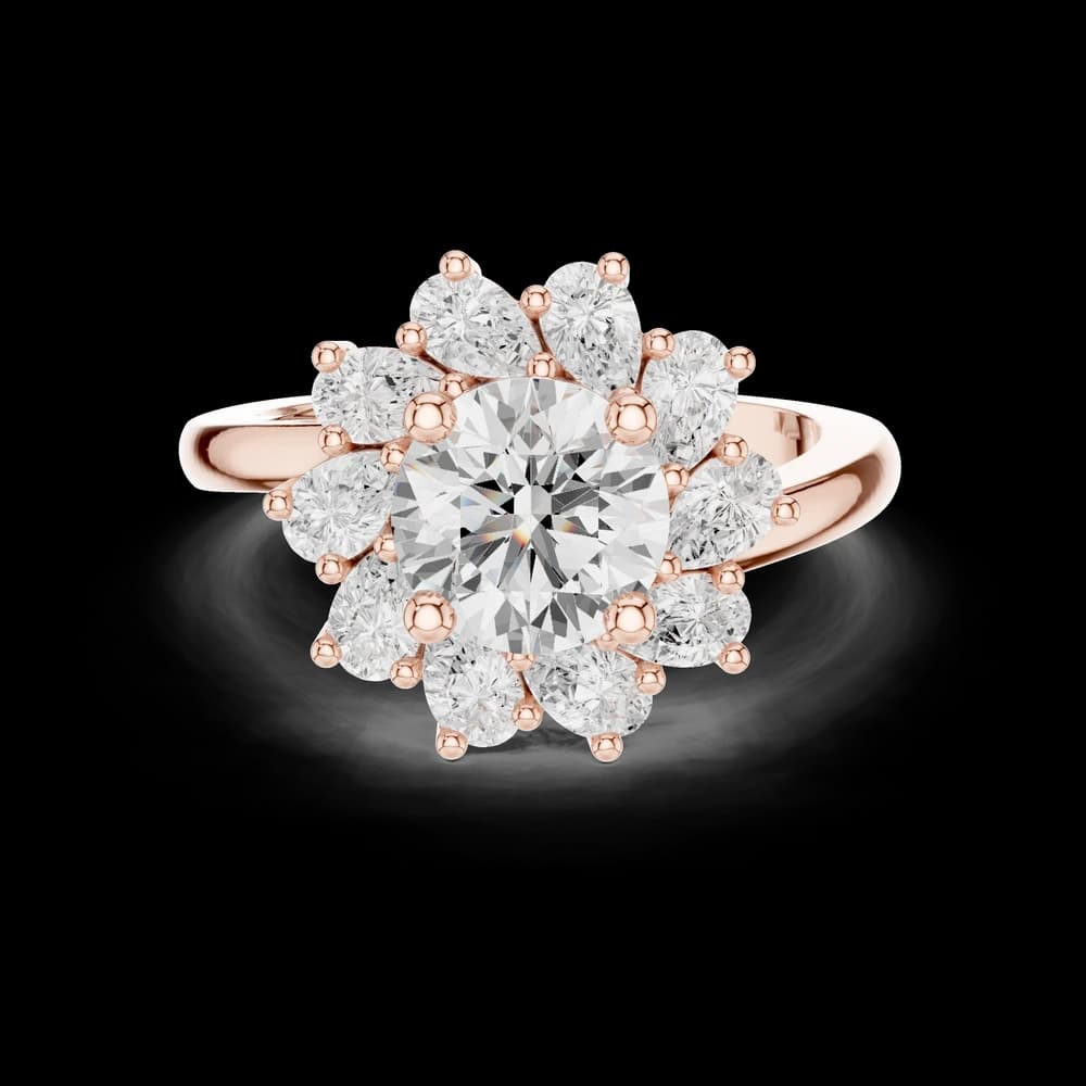 Tapered Pave Lab Grown Diamond Ring - Image 1 Tapered Pave Lab Grown Diamond Ring, view 1 of 6