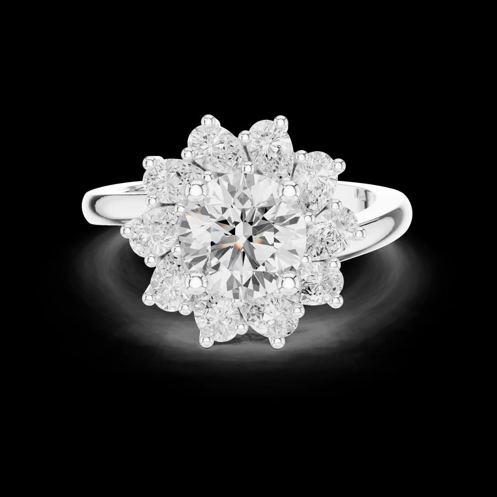 Tapered Pave Lab Grown Diamond Ring - Image 2 Tapered Pave Lab Grown Diamond Ring, view 2 of 6