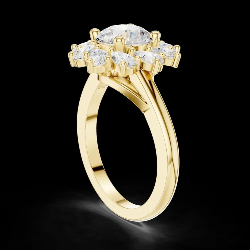 Tapered Pave Lab Grown Diamond Ring - Image 4 Tapered Pave Lab Grown Diamond Ring, view 4 of 6