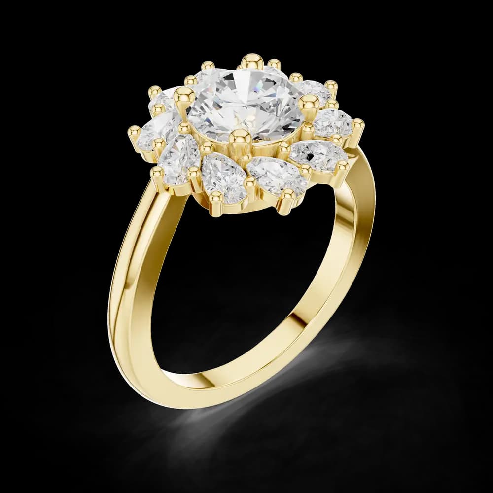 Tapered Pave Lab Grown Diamond Ring - Image 5 Tapered Pave Lab Grown Diamond Ring, view 5 of 6