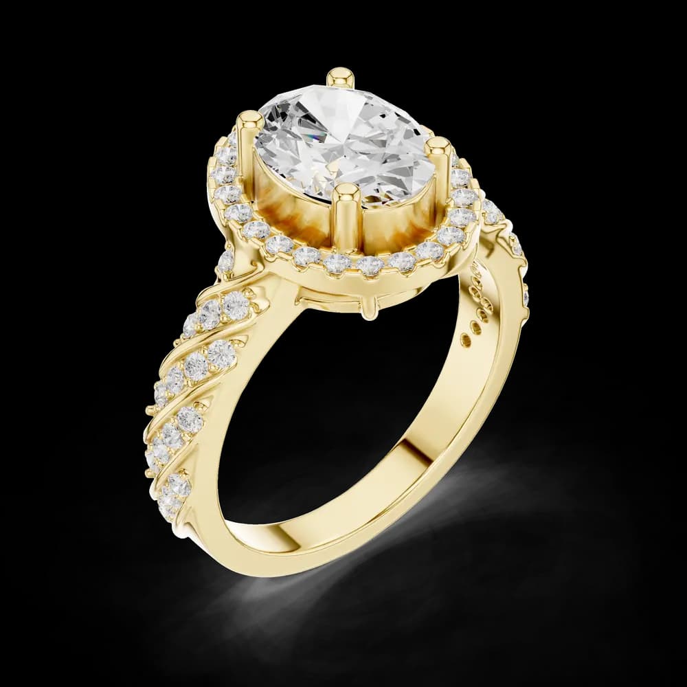 Tension Mount Lab Grown Diamond Ring - Image 5 Tension Mount Lab Grown Diamond Ring, view 5 of 6