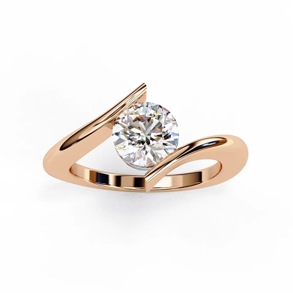 Modern Tension Set Lab Grown Diamond Ring - Image 1 Modern Tension Set Lab Grown Diamond Ring, view 1 of 12
