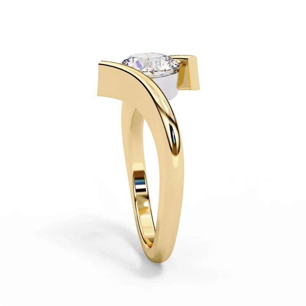 Modern Tension Set Lab Grown Diamond Ring - Image 10 Modern Tension Set Lab Grown Diamond Ring, view 10 of 12