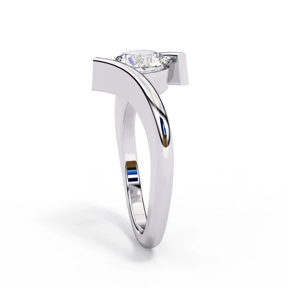 Modern Tension Set Lab Grown Diamond Ring - Image 11 Modern Tension Set Lab Grown Diamond Ring, view 11 of 12