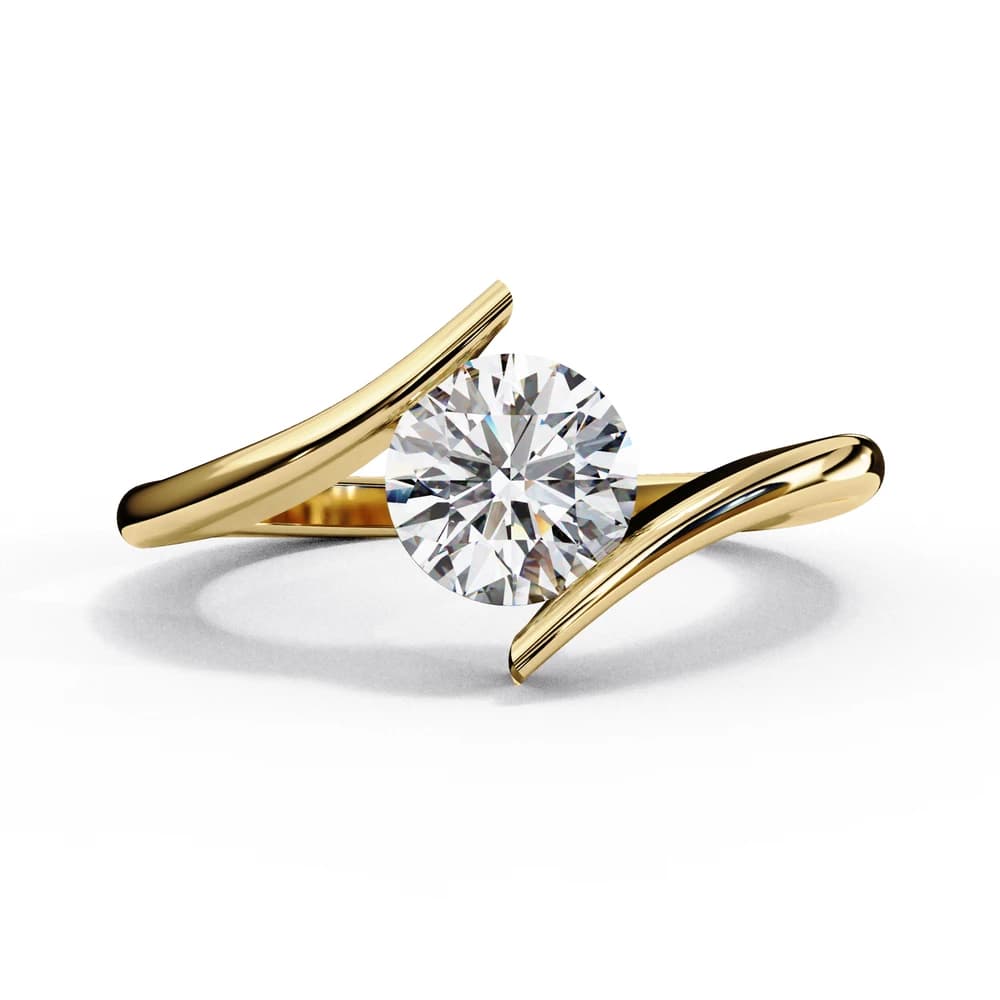 Modern Tension Set Lab Grown Diamond Ring - Image 2 Modern Tension Set Lab Grown Diamond Ring, view 2 of 12