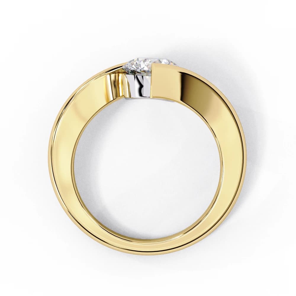 Modern Tension Set Lab Grown Diamond Ring - Image 5 Modern Tension Set Lab Grown Diamond Ring, view 5 of 12