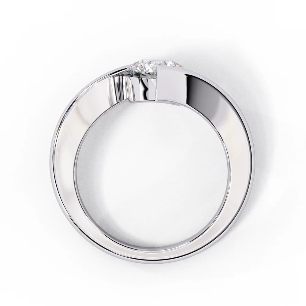 Modern Tension Set Lab Grown Diamond Ring - Image 7 Modern Tension Set Lab Grown Diamond Ring, view 7 of 12