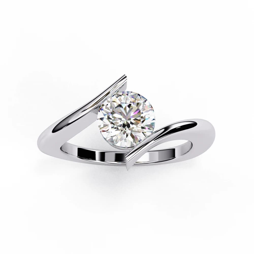 Modern Tension Set Lab Grown Diamond Ring - Image 8 Modern Tension Set Lab Grown Diamond Ring, view 8 of 12
