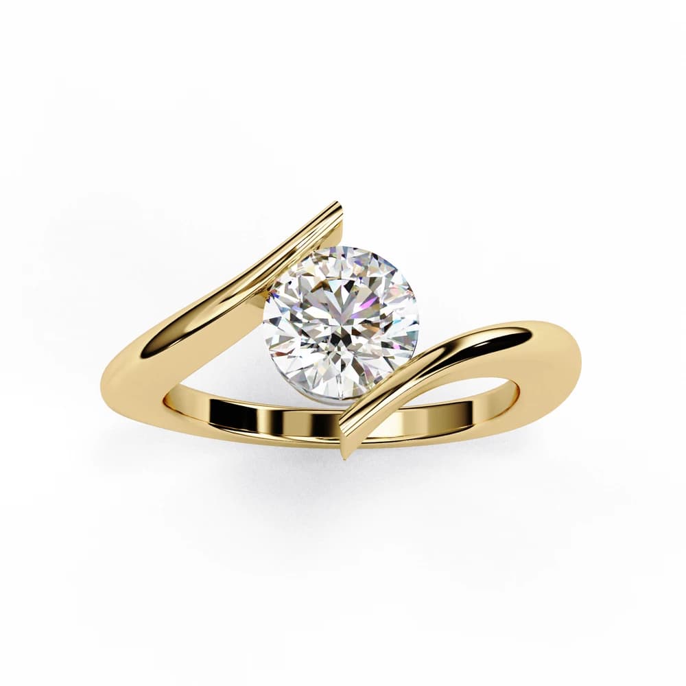 Modern Tension Set Lab Grown Diamond Ring - Image 9 Modern Tension Set Lab Grown Diamond Ring, view 9 of 12