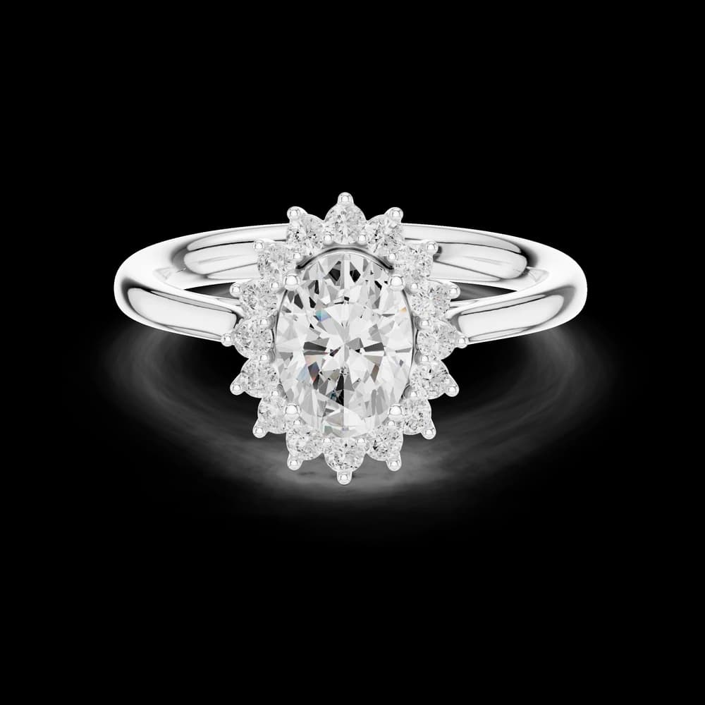 Thalia Cluster Floral Design Lab Grown Diamond Ring - Image 2 Thalia Cluster Floral Design Lab Grown Diamond Ring, view 2 of 6