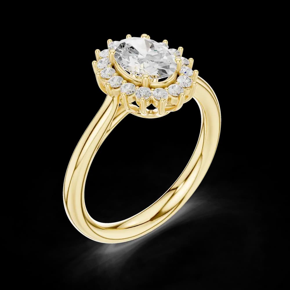 Thalia Cluster Floral Design Lab Grown Diamond Ring - Image 5 Thalia Cluster Floral Design Lab Grown Diamond Ring, view 5 of 6