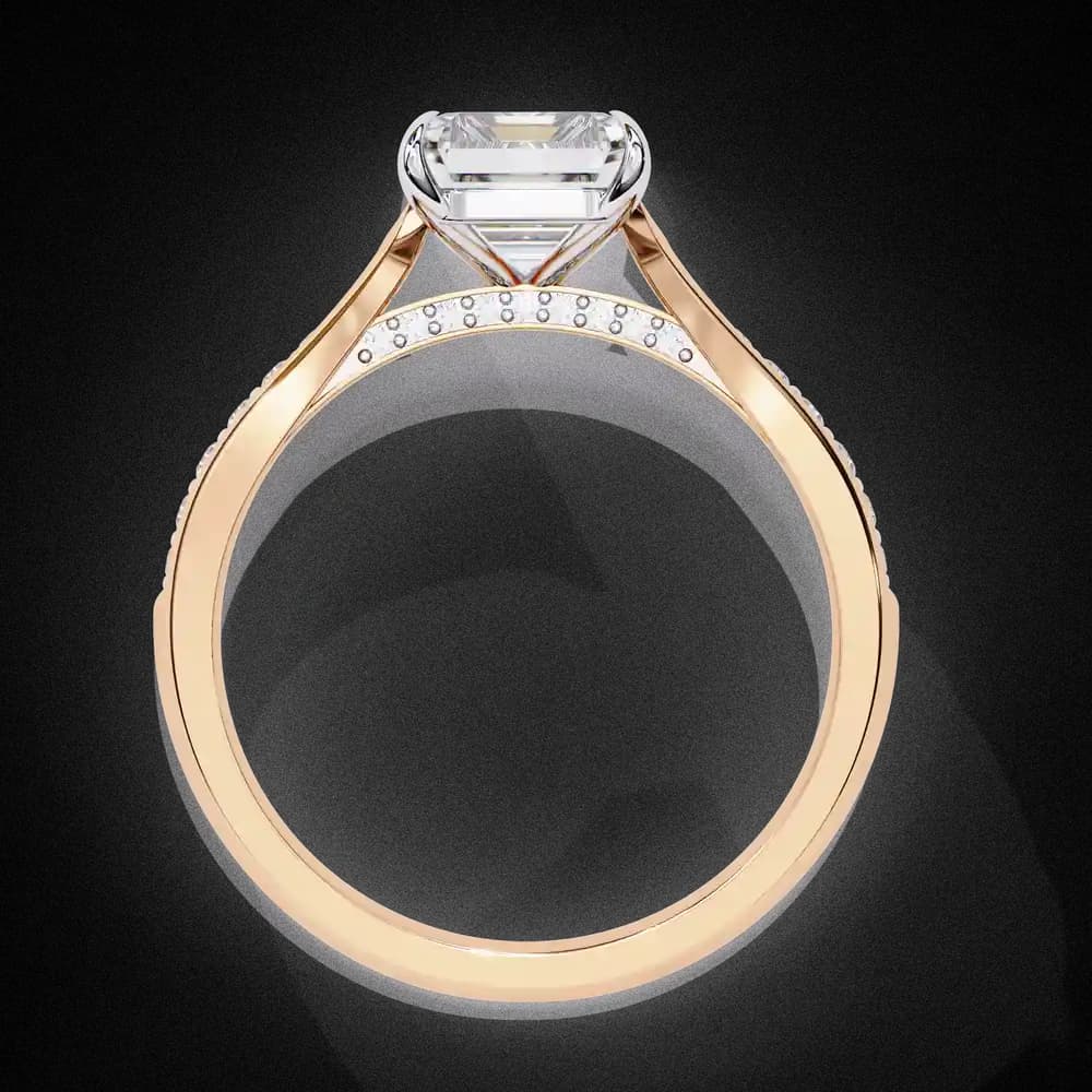 Aurelian Emerald Lab Grown Diamond Solitaire Ring - Image 10 Aurelian Emerald Lab Grown Diamond Solitaire Ring, view 10 of 14