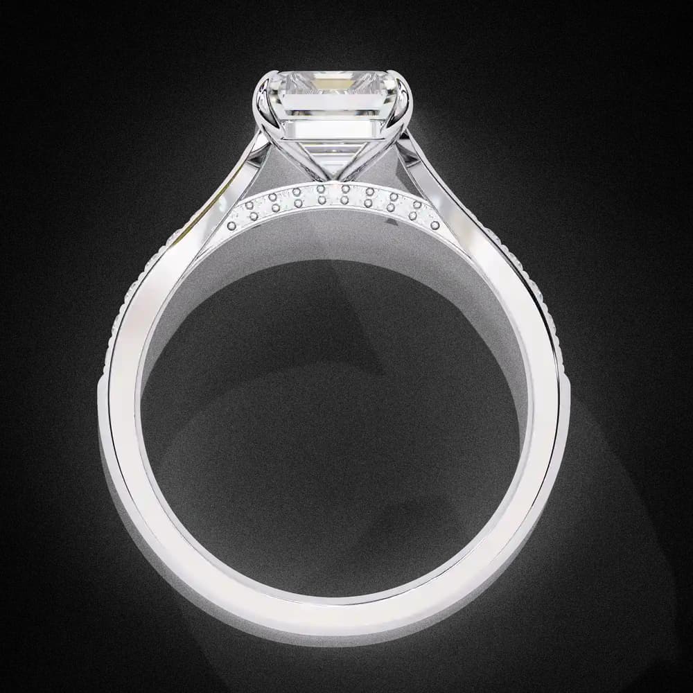 Aurelian Emerald Lab Grown Diamond Solitaire Ring - Image 11 Aurelian Emerald Lab Grown Diamond Solitaire Ring, view 11 of 14