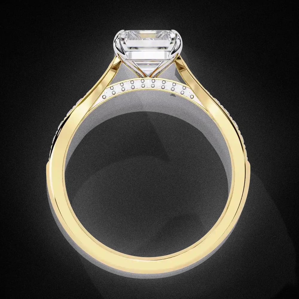 Aurelian Emerald Lab Grown Diamond Solitaire Ring - Image 7 Aurelian Emerald Lab Grown Diamond Solitaire Ring, view 7 of 14