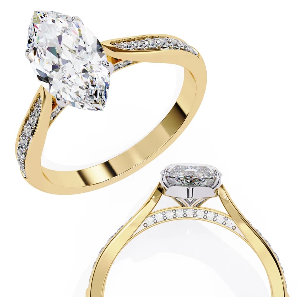 Aurelian Marquise Lab Grown Diamond Solitaire Ring - Image 10 Aurelian Marquise Lab Grown Diamond Solitaire Ring, view 10 of 14