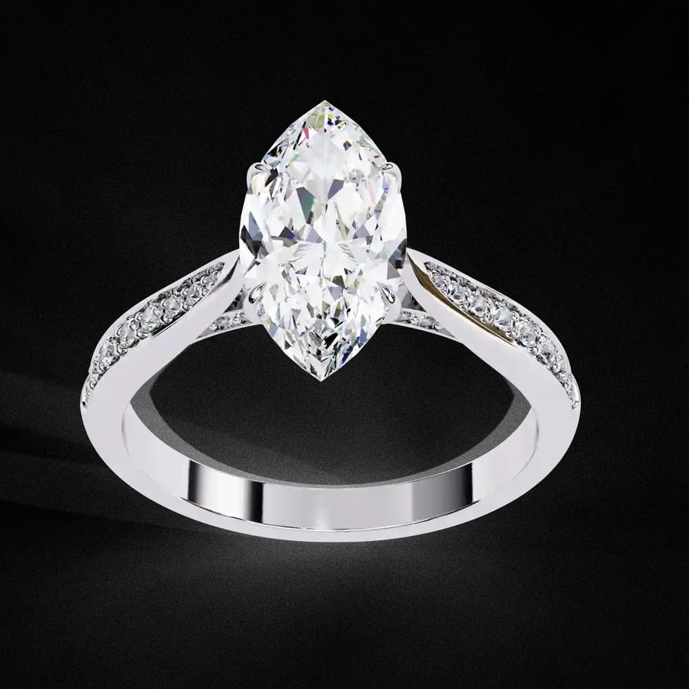 Aurelian Marquise Lab Grown Diamond Solitaire Ring - Image 2 Aurelian Marquise Lab Grown Diamond Solitaire Ring, view 2 of 14