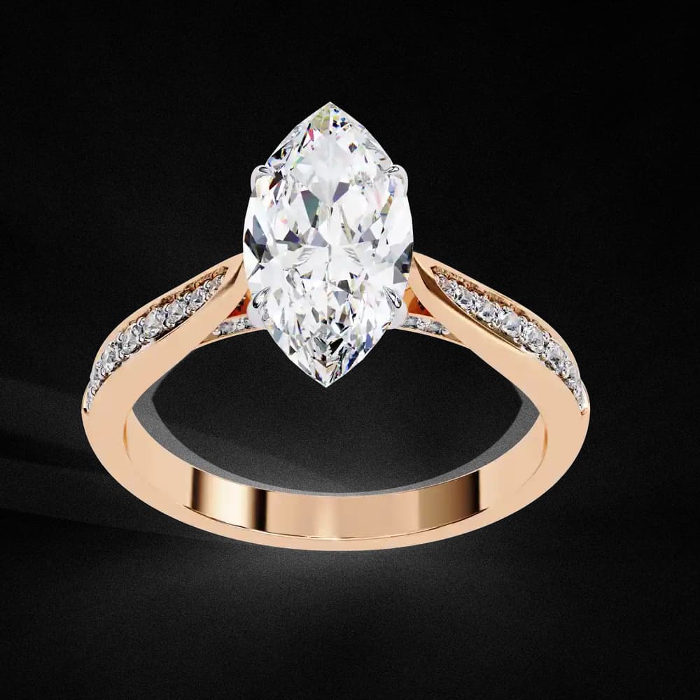 Aurelian Marquise Lab Grown Diamond Solitaire Ring - Image 3 Aurelian Marquise Lab Grown Diamond Solitaire Ring, view 3 of 14