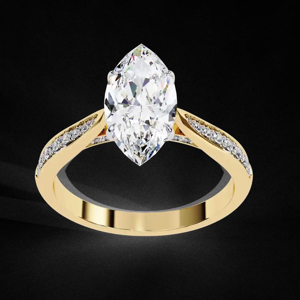 Aurelian Marquise Lab Grown Diamond Solitaire Ring - Image 9 Aurelian Marquise Lab Grown Diamond Solitaire Ring, view 9 of 14