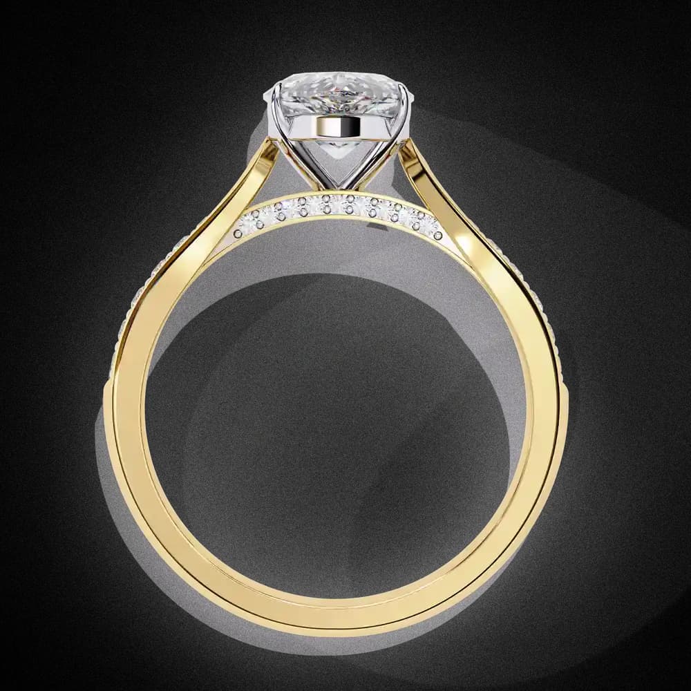 Aurelian Pear Lab Grown Diamond Solitaire Ring - Image 14 Aurelian Pear Lab Grown Diamond Solitaire Ring, view 14 of 14