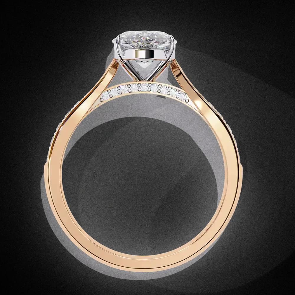 Aurelian Pear Lab Grown Diamond Solitaire Ring - Image 2 Aurelian Pear Lab Grown Diamond Solitaire Ring, view 2 of 14
